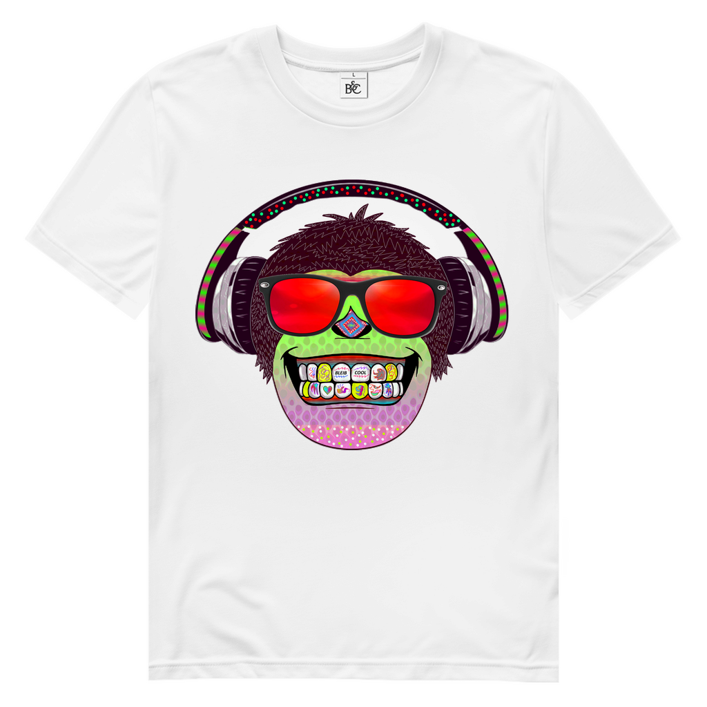 Neon Rave Monkey Herren Premium Bio T-Shirt