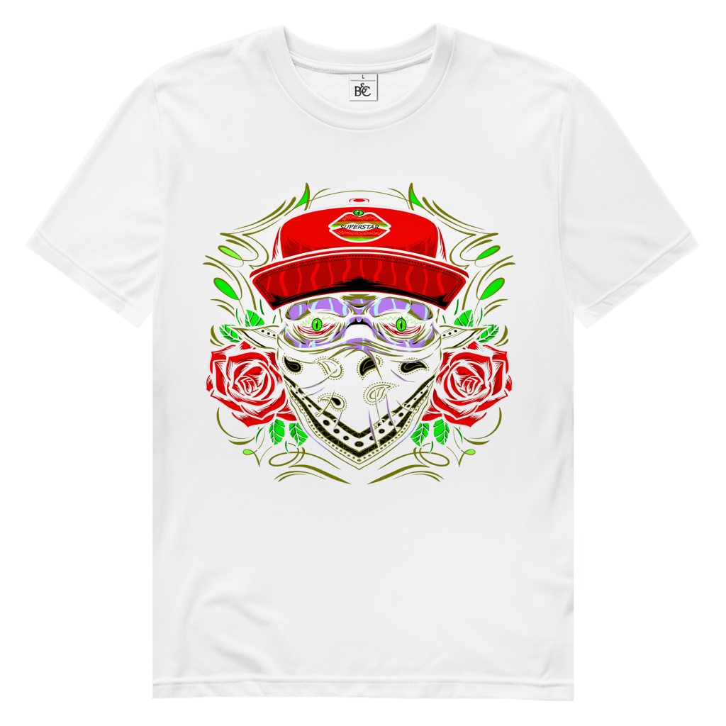 SUPERSTAR ROSE SKULL Herren Premium Bio T-Shirt