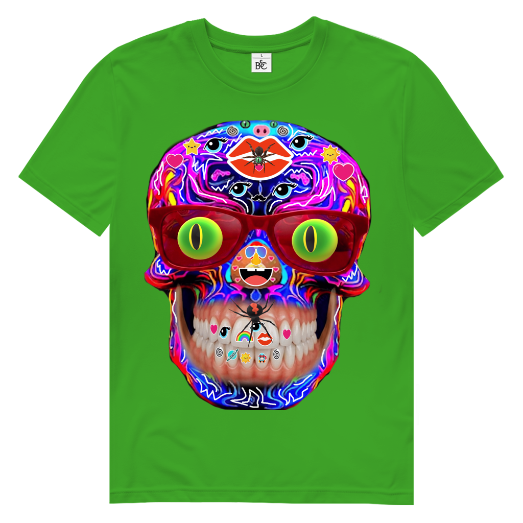 Psychedelic Skull Herren Premium Bio Tshirt