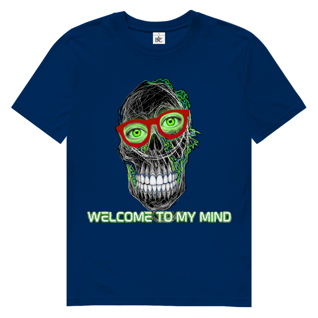 NEON GRÜN SKULL Herren Premium Bio T-Shirt WELCOME