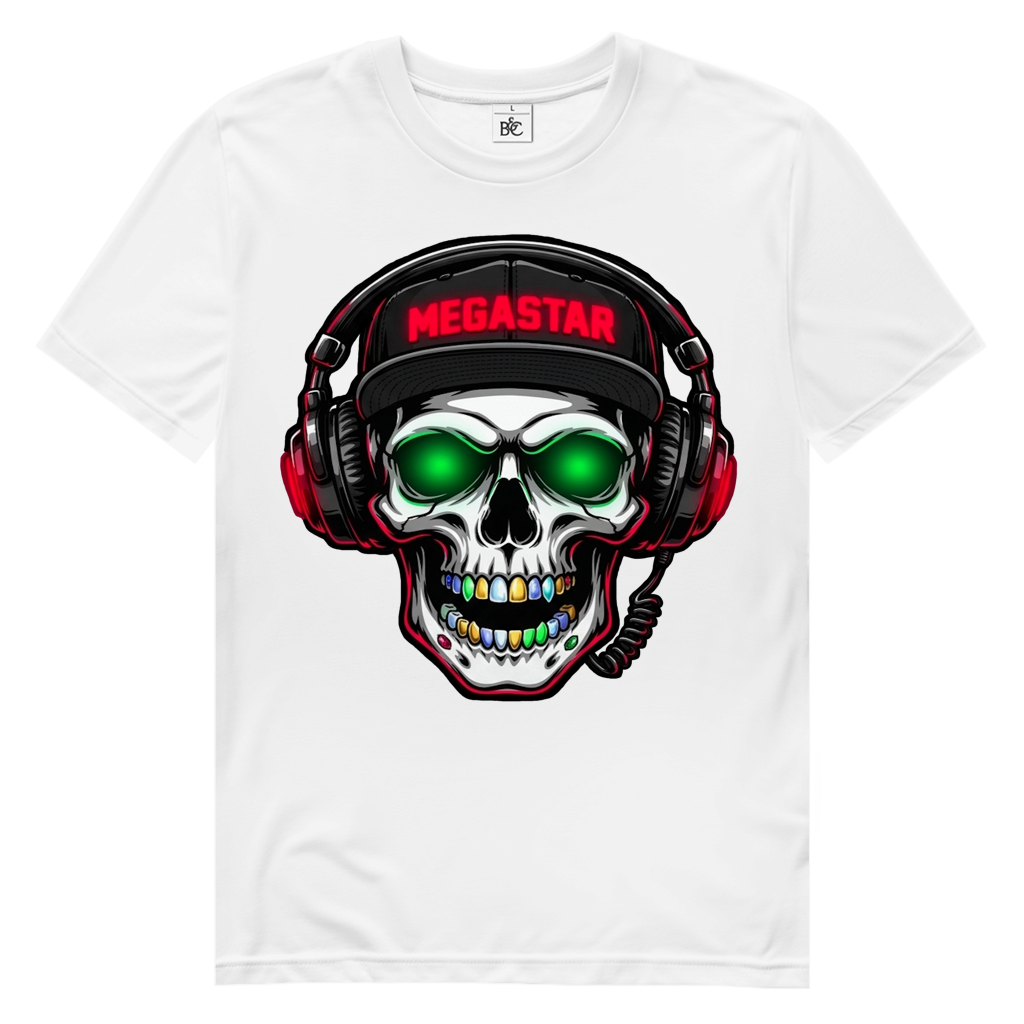 Herren Premium Bio T-Shirt MEGASTAR SKULL