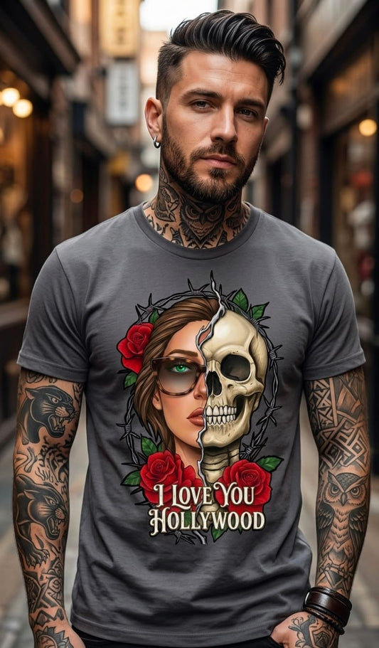 LADY HOLLYWOOD Herren Premium Bio T-Shirt