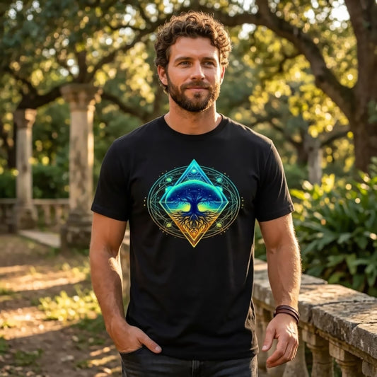 Kosmischer Baum des Lebens Herren T-Shirt