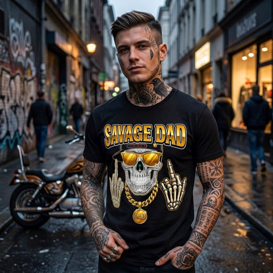SAVAGE DAD Herren Premium Tshirt