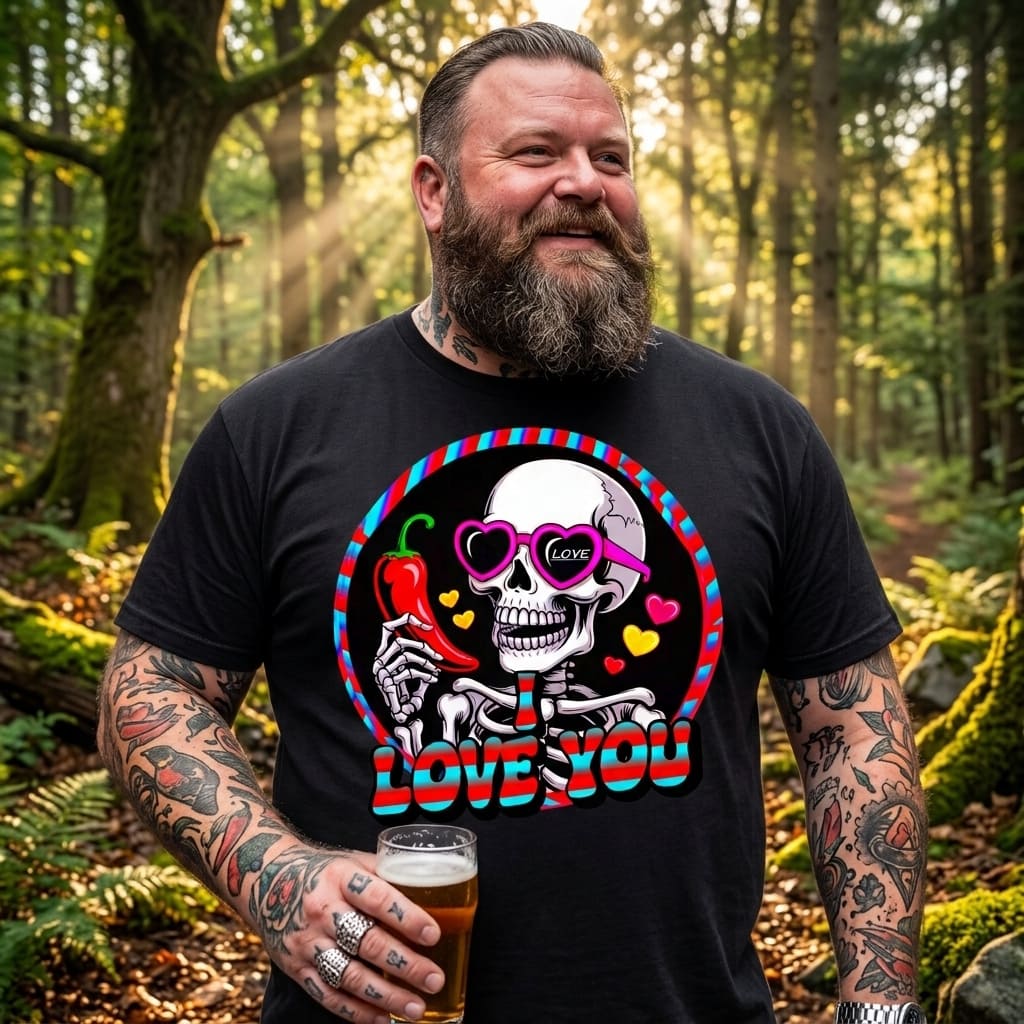 SKULL LOVE Herren Premium Bio T-Shirt