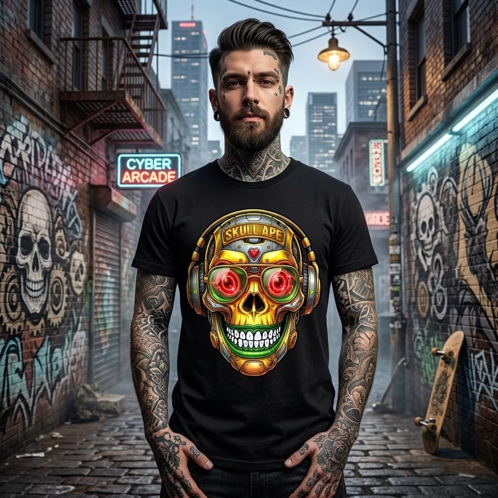 SKULL APPE Herren Premium Bio T-Shirt