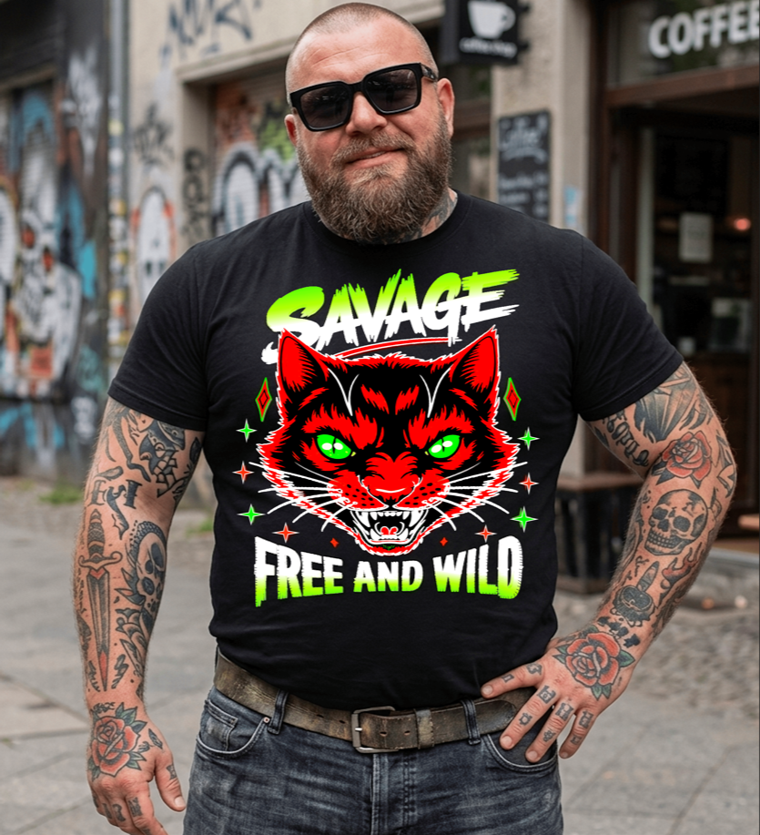SAVAGE WILD Herren Premium Bio T-Shirt