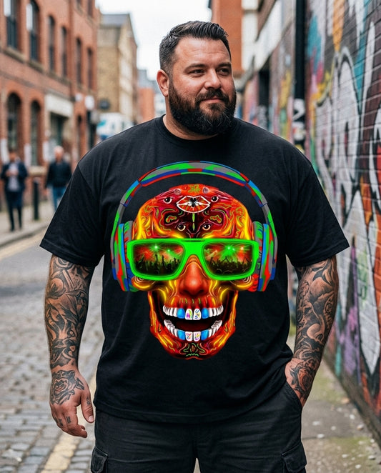 MUSIK SKULL Herren Premium Bio T-Shirt