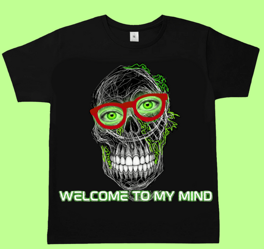 NEON GRÜN SKULL Herren Premium Bio T-Shirt WELCOME