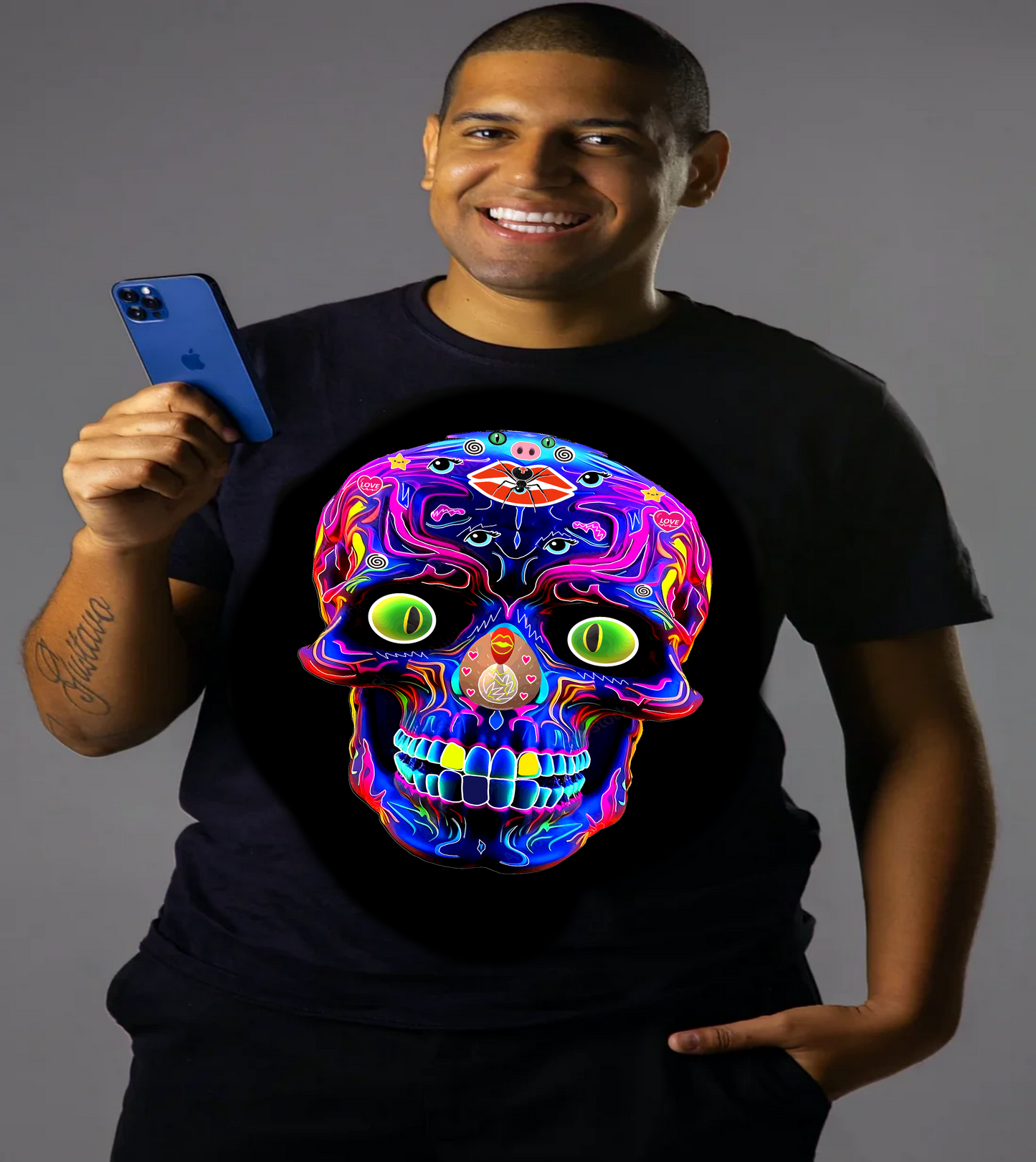 SKULL NEON TSHIRT