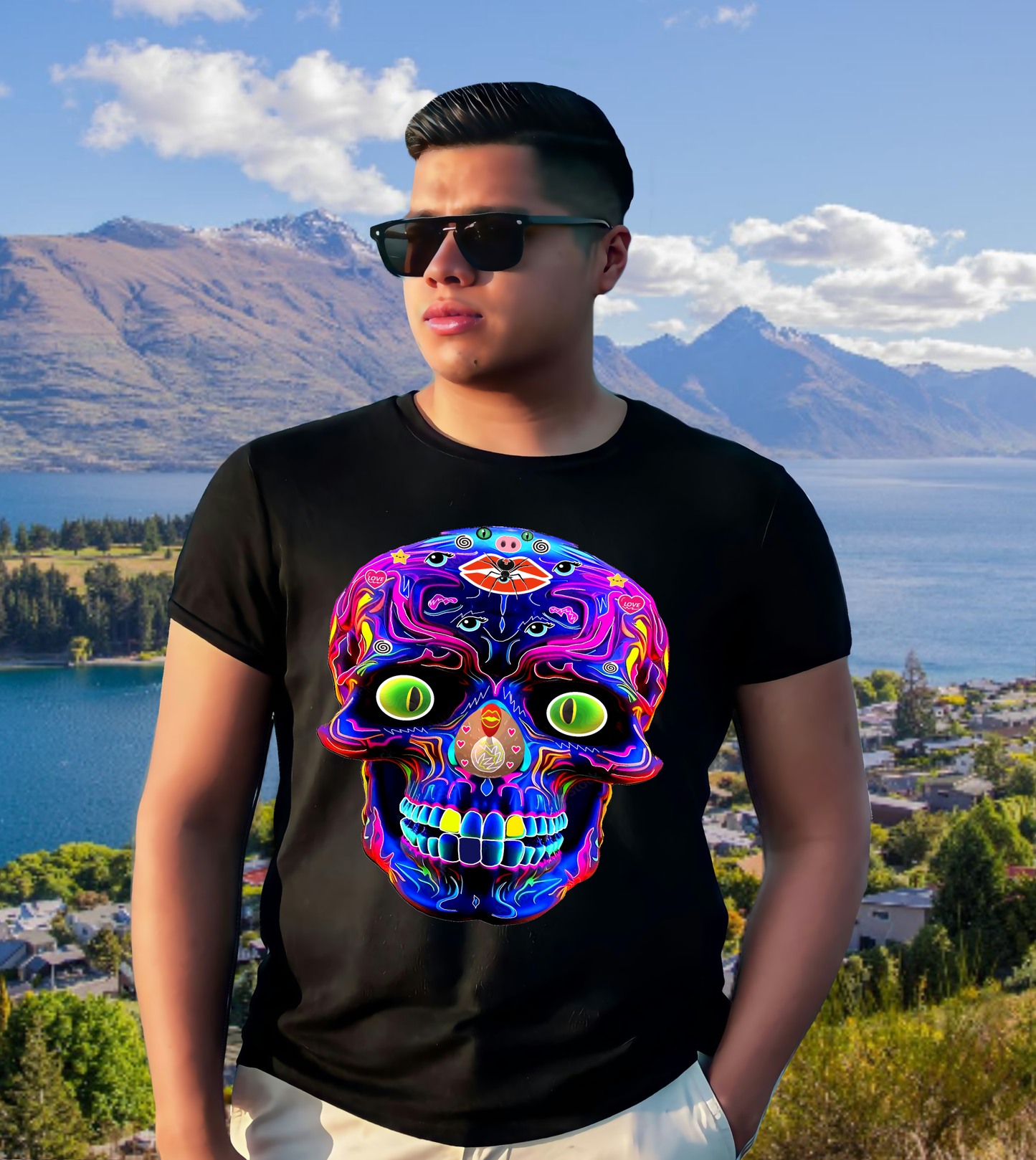 SKULL NEON TSHIRT